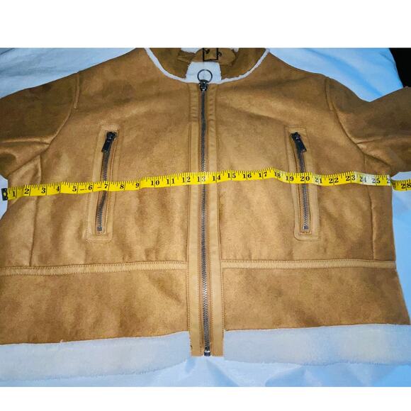 Universal Thread Sherpa Lined Faux Suede Bomber Jacket - Women's Size XXL - Picture 7 of 10